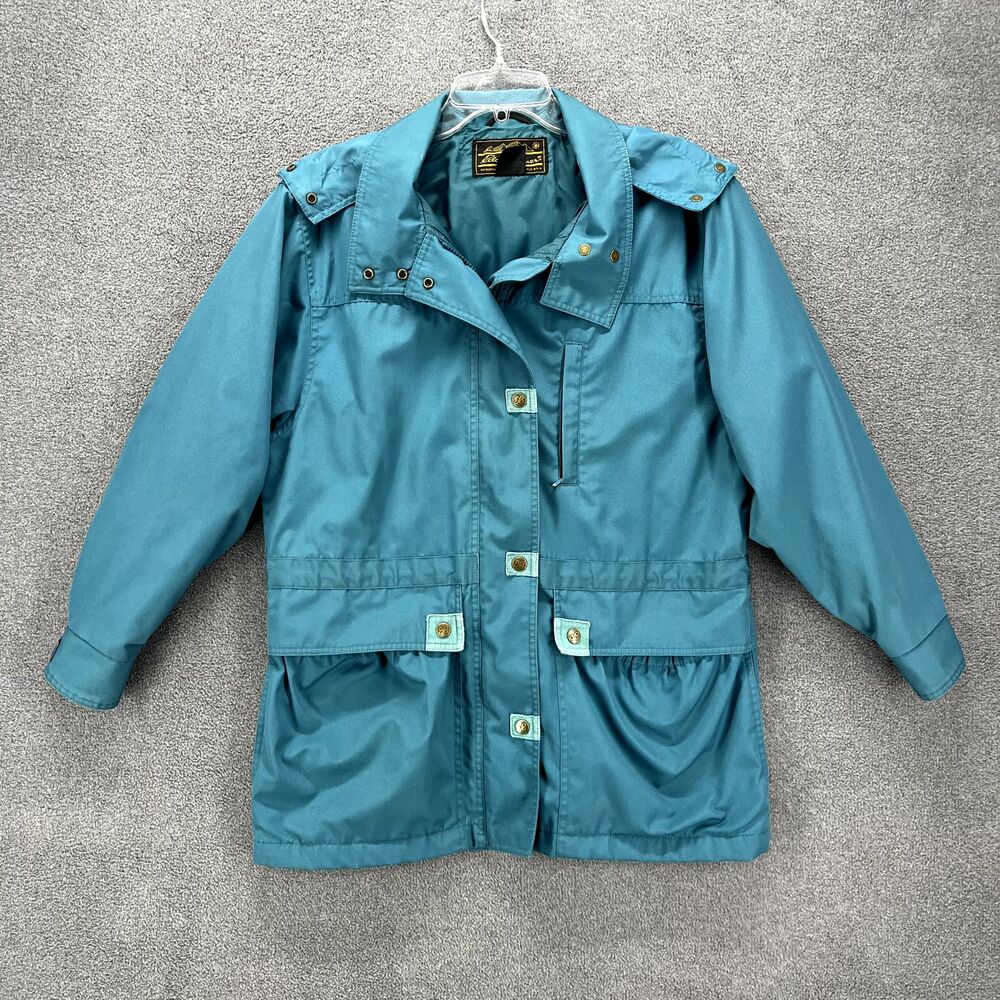 Vintage EDDIE BAUER Jacket Womens Medium Green Hooded Mountain Parkaâ